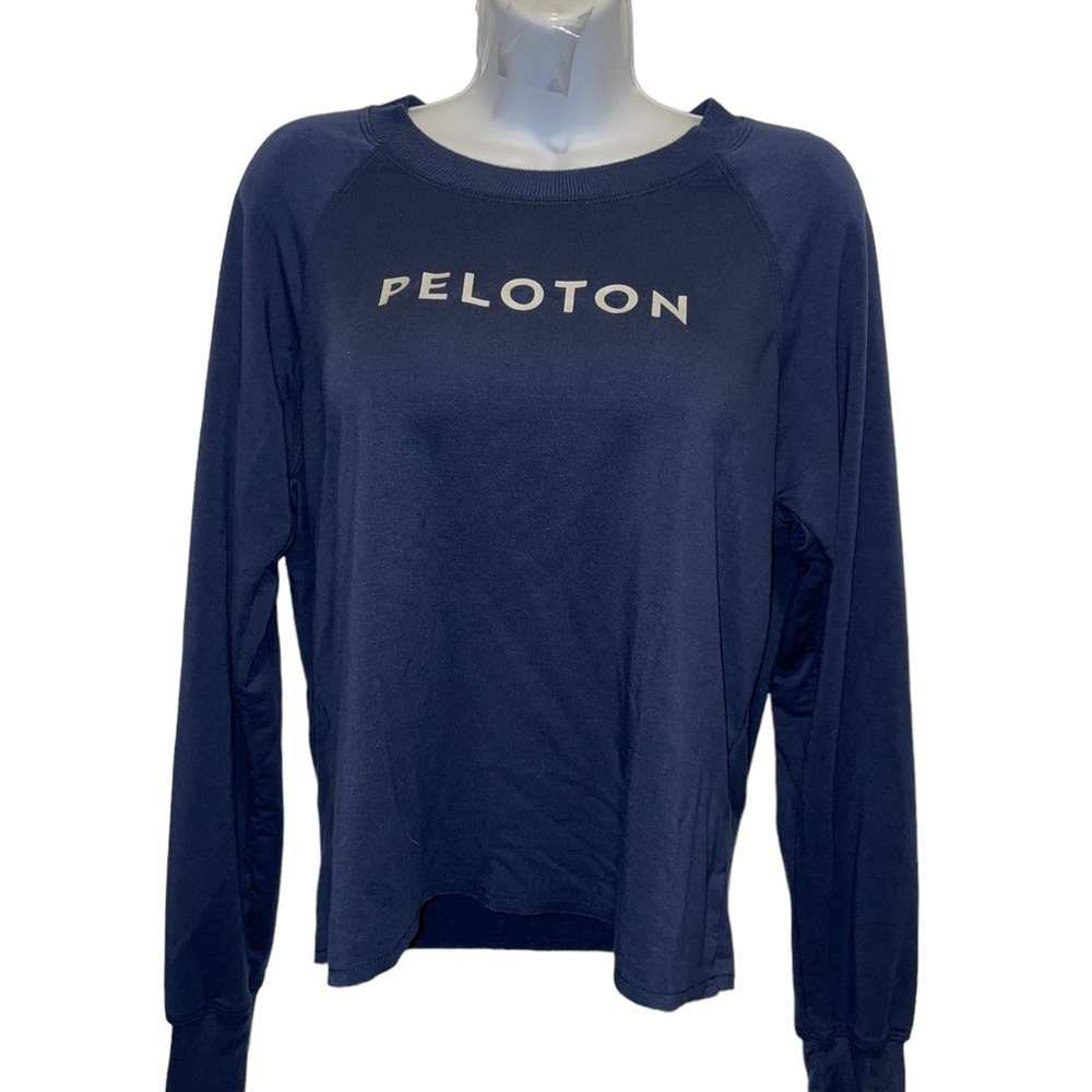 PELOTON Womens Crew Neck Long Sleeve Pullover Top Size Medium